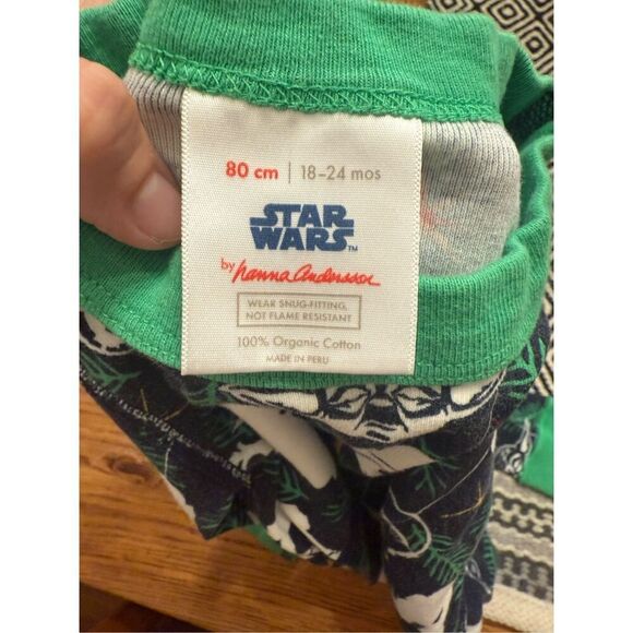 Hanna Andersson Multicolor Star Wars Ornaments Pajama Set Size 18-24 Months - Picture 4 of 4